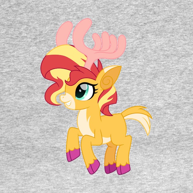 Sunset Shimmer reindeer by CloudyGlow